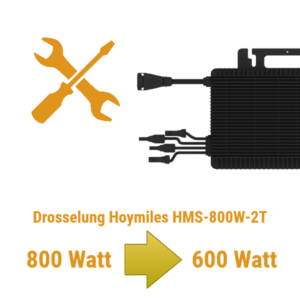 Drosselung HMS 800 Watt auf 600 Watt